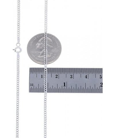 10k White Gold 2mm Solid Cuban Link Chain Curb Pendant Necklace, Womens Mens Jewelry 16" 18" 20" 22" 24 16 $74.24 Necklaces