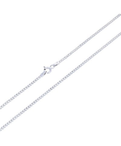 10k White Gold 2mm Solid Cuban Link Chain Curb Pendant Necklace, Womens Mens Jewelry 16" 18" 20" 22" 24 16 $74.24 Necklaces