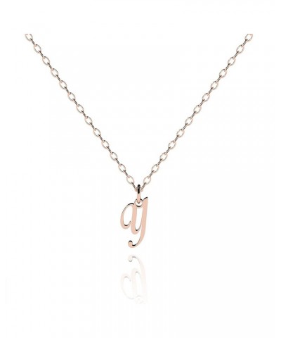 A-Z Letter Pendant Necklace for Women 14k Gold/Rose Gold Plated or 925 Sterling Silver Cute Pretty Dainty Girls Women's Capit...