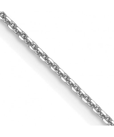 Solid 10k White Gold WG 0.9mm Diamond Cut Round Open Link Cable Chain - 16" 18" 20" 24 20.0 Inches $58.52 Necklaces