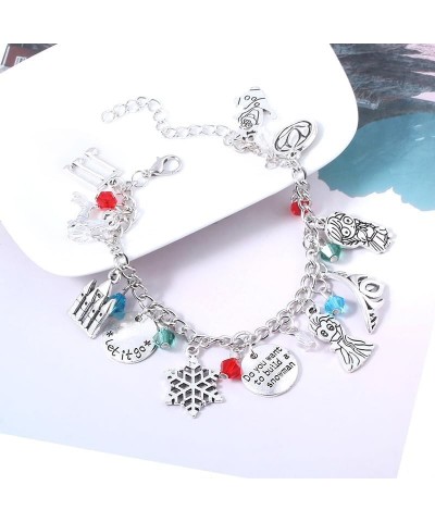 Charm Bracelets for Women - 9.8" Adjustable Silver Bracelets Lucky Charms Jewelry Gifts for Girls Frozan Bracelet $11.59 Brac...