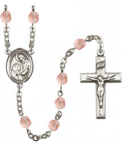 October Birth Month Prayer Bead Rosary with Patron Saint Centerpiece, 19 Inch Saint Paula $58.84 Necklaces