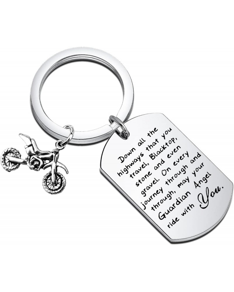 Biker Keychain Motorcycle Gift Ride Safe Keychain May Your Guardian Angel Ride with You New Driver Gift for Biker D-bike $9.5...