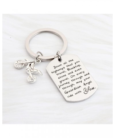 Biker Keychain Motorcycle Gift Ride Safe Keychain May Your Guardian Angel Ride with You New Driver Gift for Biker D-bike $9.5...