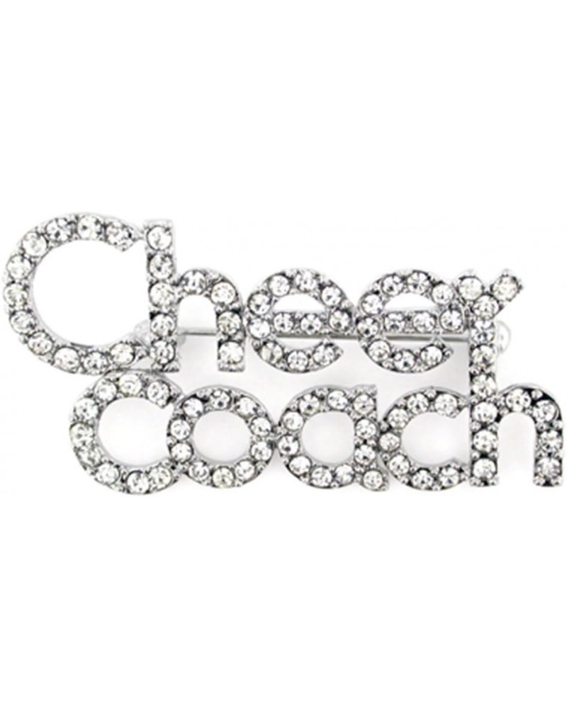 Silver Plated Rhinestone Brooch Pin 5 Pack Cheer Coach $10.46 Others