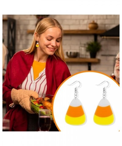 Thanksgiving Earrings for Women Turkey Pumpkin Red Maple Leaf Fall Earrings for Thanksgiving Gifts G:candy corn earrings $8.2...