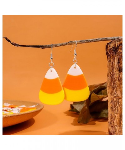 Thanksgiving Earrings for Women Turkey Pumpkin Red Maple Leaf Fall Earrings for Thanksgiving Gifts G:candy corn earrings $8.2...