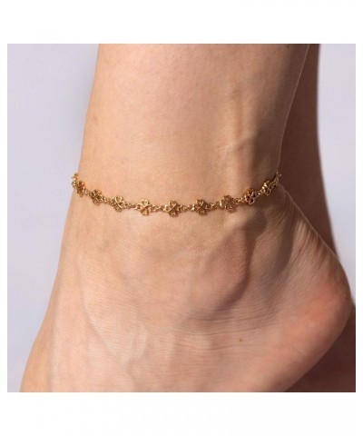 Good Luck Anklet for Women Teen and Girls 24k Real Gold Plated 10.0 Inches $18.17 Anklets