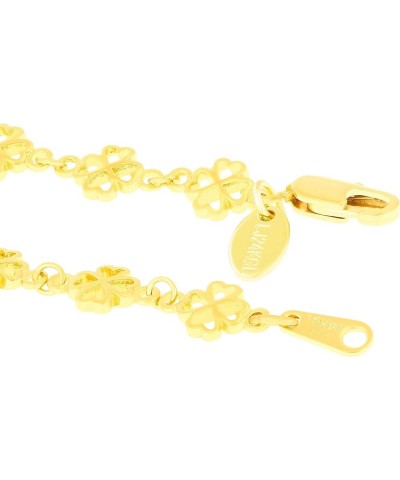 Good Luck Anklet for Women Teen and Girls 24k Real Gold Plated 10.0 Inches $18.17 Anklets