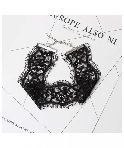 Dainty Black and White Lace Punk Boho Choker Necklaces Minimalist Necklace Chain Jewelry for Women 2 Pcs $6.80 Necklaces