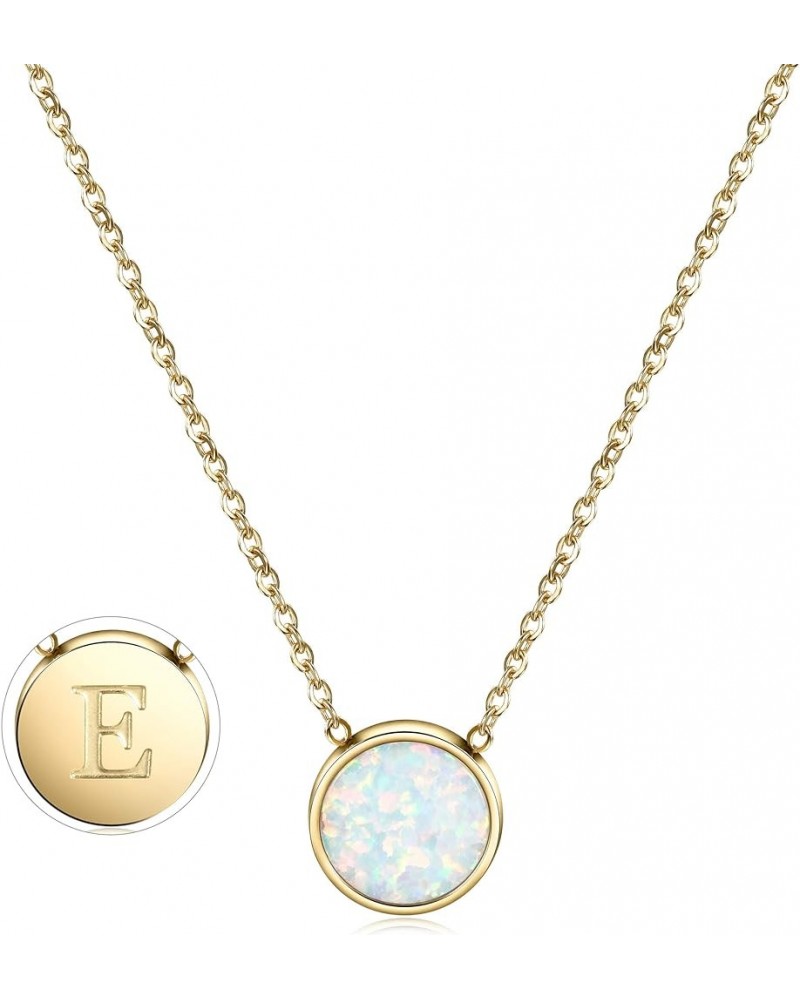 Necklace Gold Plated Round Disc Initial Necklace Engraved Letter Necklace with Adjustable Chain Pendant Enhancers for Women G...