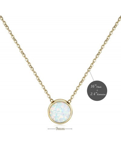 Necklace Gold Plated Round Disc Initial Necklace Engraved Letter Necklace with Adjustable Chain Pendant Enhancers for Women G...