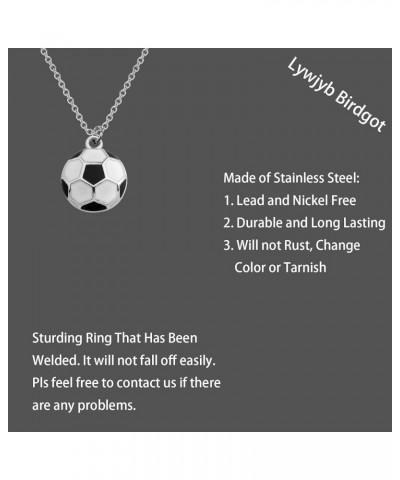 Football Necklace Football Fan Gift Football Girl Gift Soccer Gift for Women Mother Football ne $10.77 Necklaces