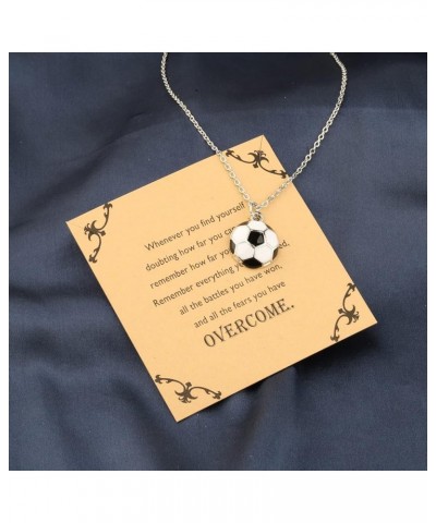 Football Necklace Football Fan Gift Football Girl Gift Soccer Gift for Women Mother Football ne $10.77 Necklaces