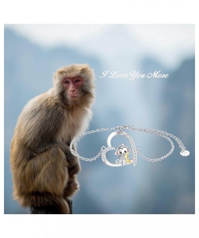 Animal Bracelet for Women 925 Sterling Silver Lion Monkey Bracelet Jewelry Monkey $18.71 Bracelets