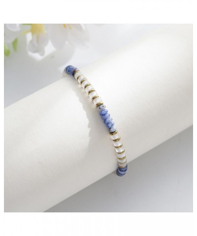 Natural Stone Beaded Bracelets for Women Handmade Beach Boho Beads Bracelet Jewelry Gift for Her H $8.69 Bracelets