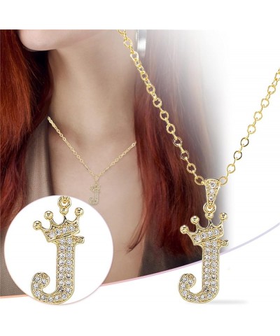 Necklace Women | Pendant Necklaces for Women AZ Initial Clavicle Jewelry Custom Day Jewelry Necklace Gift Heart J $5.89 Neckl...