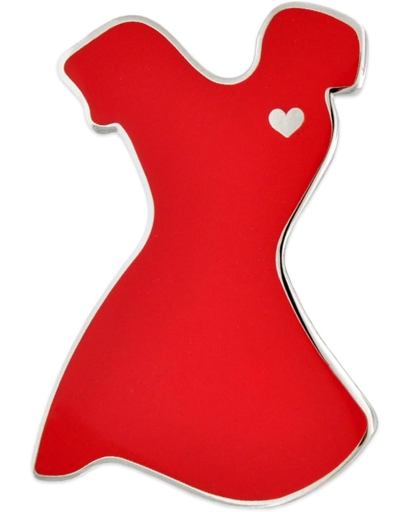 Heart Disease Awareness Enamel Lapel Pin – Nickel Plated Red Ribbon Pin – Support Heart Health – Jewelry Brooch Pin with Secu...