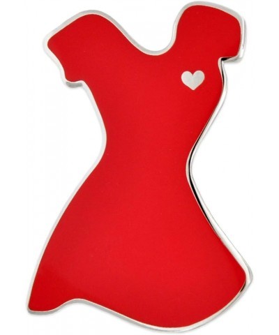 Heart Disease Awareness Enamel Lapel Pin – Nickel Plated Red Ribbon Pin – Support Heart Health – Jewelry Brooch Pin with Secu...