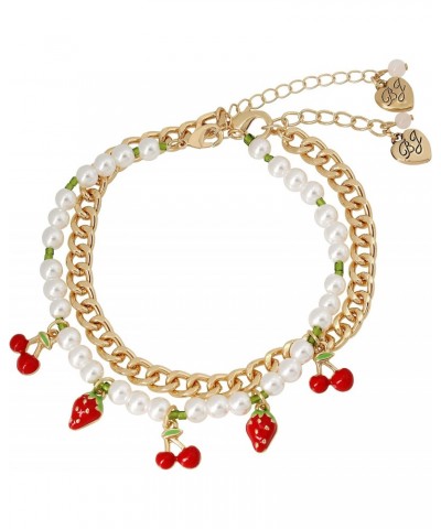 Fruit Charm Pearl Anklet Set $18.41 Anklets