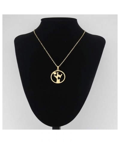 NC ASL Necklace I Love You Hand Sign Language Charm Pendant Necklace Hand Gestures Jewelry Gift for Deaf ASL- Neck G $9.27 Ne...