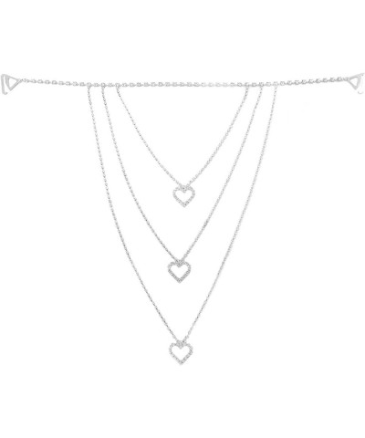 1Pcs Multilayer Rhinestone Shoulder Bra Strap Chain Jewelry Sexy Heart Pendant Lingerie Chain Bridal Shoulder Chain Crystal U...