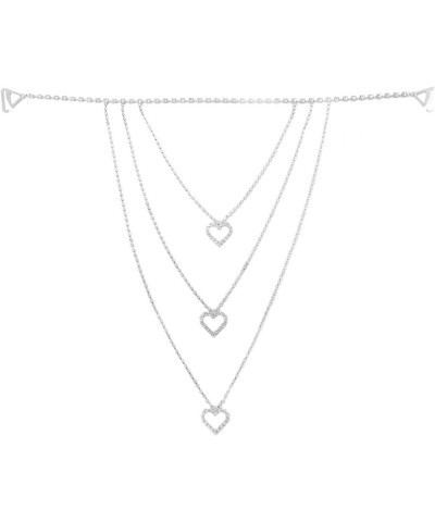 1Pcs Multilayer Rhinestone Shoulder Bra Strap Chain Jewelry Sexy Heart Pendant Lingerie Chain Bridal Shoulder Chain Crystal U...