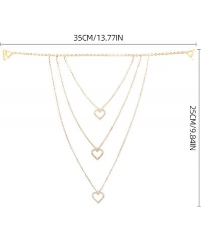 1Pcs Multilayer Rhinestone Shoulder Bra Strap Chain Jewelry Sexy Heart Pendant Lingerie Chain Bridal Shoulder Chain Crystal U...