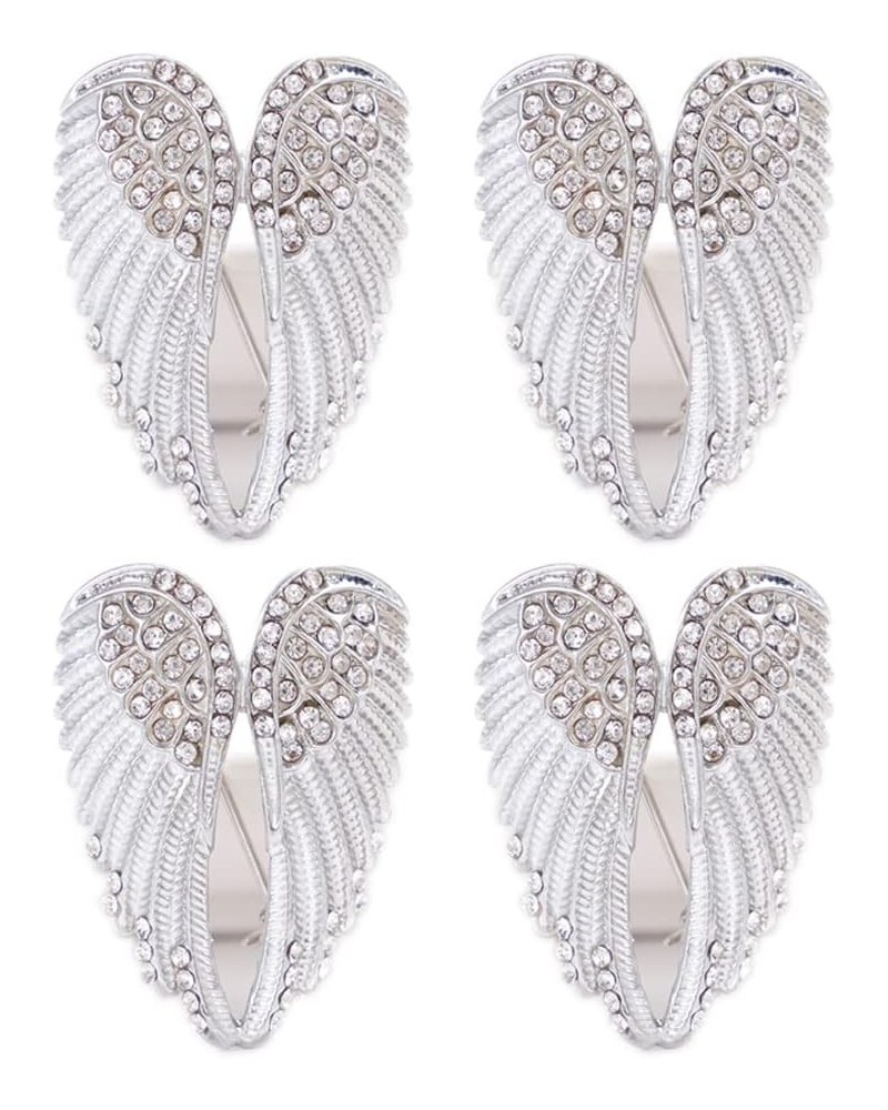 Brooch Pin Angel Wing Pattern Rhinestone Brooch Pins Exquisite Crystal Button Accessory for Women Girls 4Pcs $9.83 Brooches &...