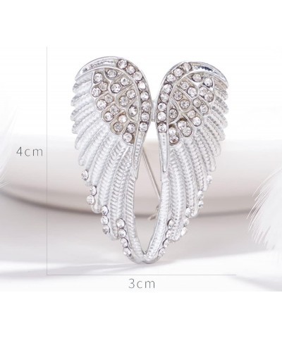 Brooch Pin Angel Wing Pattern Rhinestone Brooch Pins Exquisite Crystal Button Accessory for Women Girls 4Pcs $9.83 Brooches &...