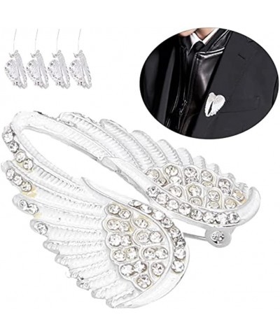 Brooch Pin Angel Wing Pattern Rhinestone Brooch Pins Exquisite Crystal Button Accessory for Women Girls 4Pcs $9.83 Brooches &...