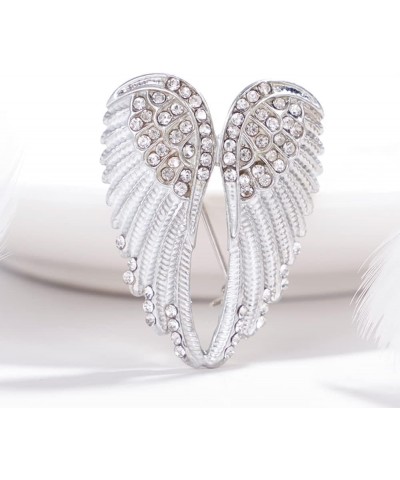 Brooch Pin Angel Wing Pattern Rhinestone Brooch Pins Exquisite Crystal Button Accessory for Women Girls 4Pcs $9.83 Brooches &...