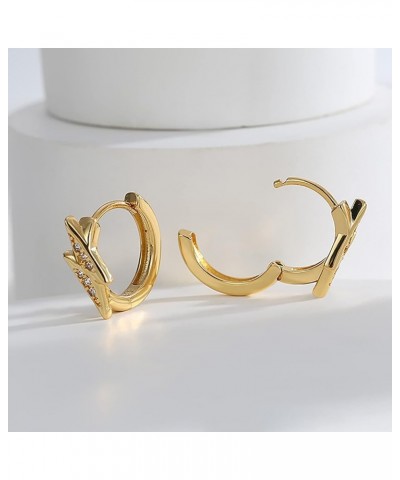 Chunky Gold Hoop Earrings 18K Gold Plated 925 Sterling Silver Post Hypoallergenic Lightweight Thick Hoop Earrings for Women L...