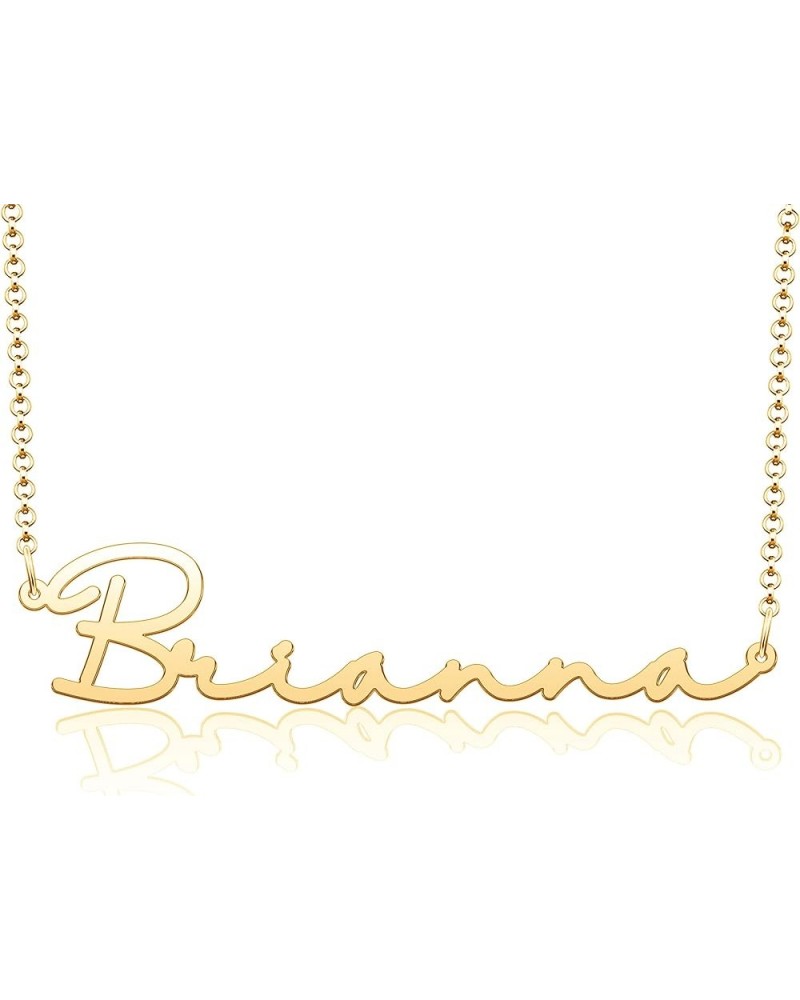 Personalized Name Necklace Cursive Script Name Stainless Steel Jewelry for Girls Name Necklace for Women Gold Name Necklace B...