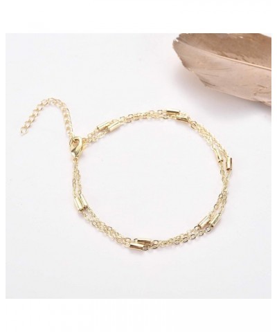 Dainty Gold Chain Anklet,Simple Delicate Figaro Chain Ankelt,Curb Chain Anklet,Coin Chain Anklet,Satellite Chain Anklet,Link ...