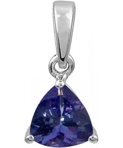 Multi Choice Trillion Shape Gemstone 925 Sterling Silver Solitaire Art Deco Pendant Jewelry Tanzanite $14.51 Pendants