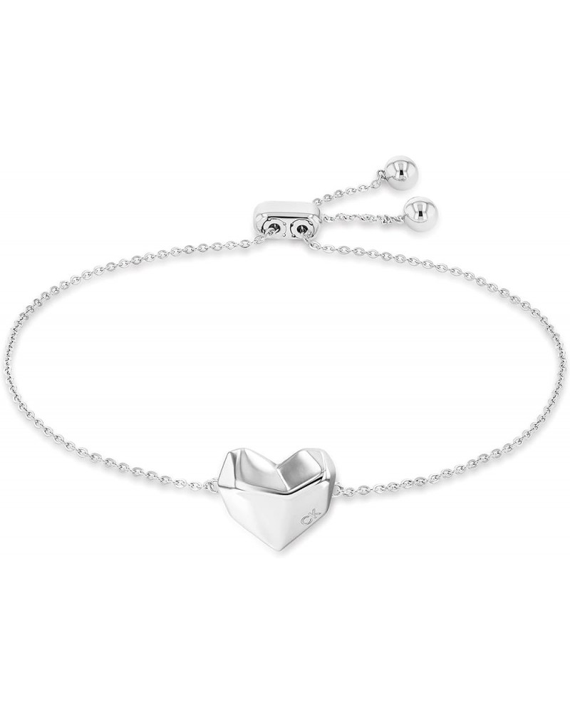 Women's Chain Bracelet: Contemporary Heart Design for All Occasions Silver $33.80 Bracelets