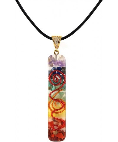 7 Chakra Stones Necklace Orgone Energy Protection Pendant Necklace Chakra Bracelet Jewelry Set for Women Men Chakra $13.74 Ne...