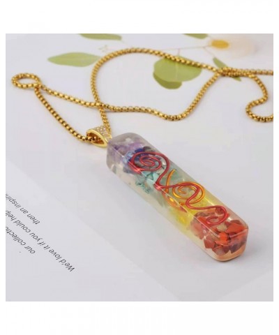 7 Chakra Stones Necklace Orgone Energy Protection Pendant Necklace Chakra Bracelet Jewelry Set for Women Men Chakra $13.74 Ne...