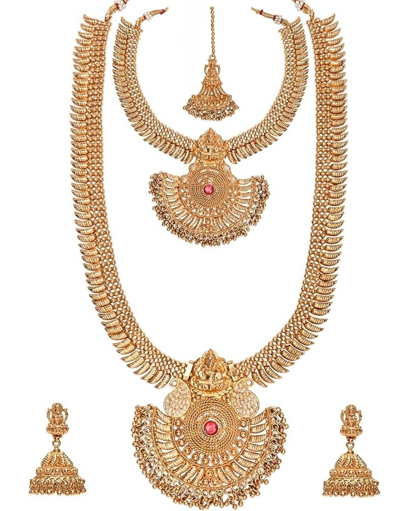 18K Gold Plated Indian Wedding Bollywood Style Choker Necklace Jewellery Set for Women/Girls (MC124CO) Gold $28.08 Jewelry Sets