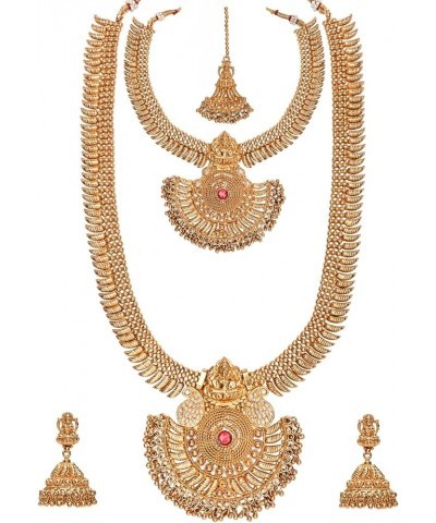 18K Gold Plated Indian Wedding Bollywood Style Choker Necklace Jewellery Set for Women/Girls (MC124CO) Gold $28.08 Jewelry Sets