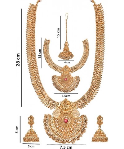 18K Gold Plated Indian Wedding Bollywood Style Choker Necklace Jewellery Set for Women/Girls (MC124CO) Gold $28.08 Jewelry Sets