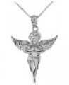 .925 Sterling Silver Angel Charm Pendant - Choose Pendant Only or Necklace with 16”-22” Chain 18.0 Inches $20.34 Necklaces