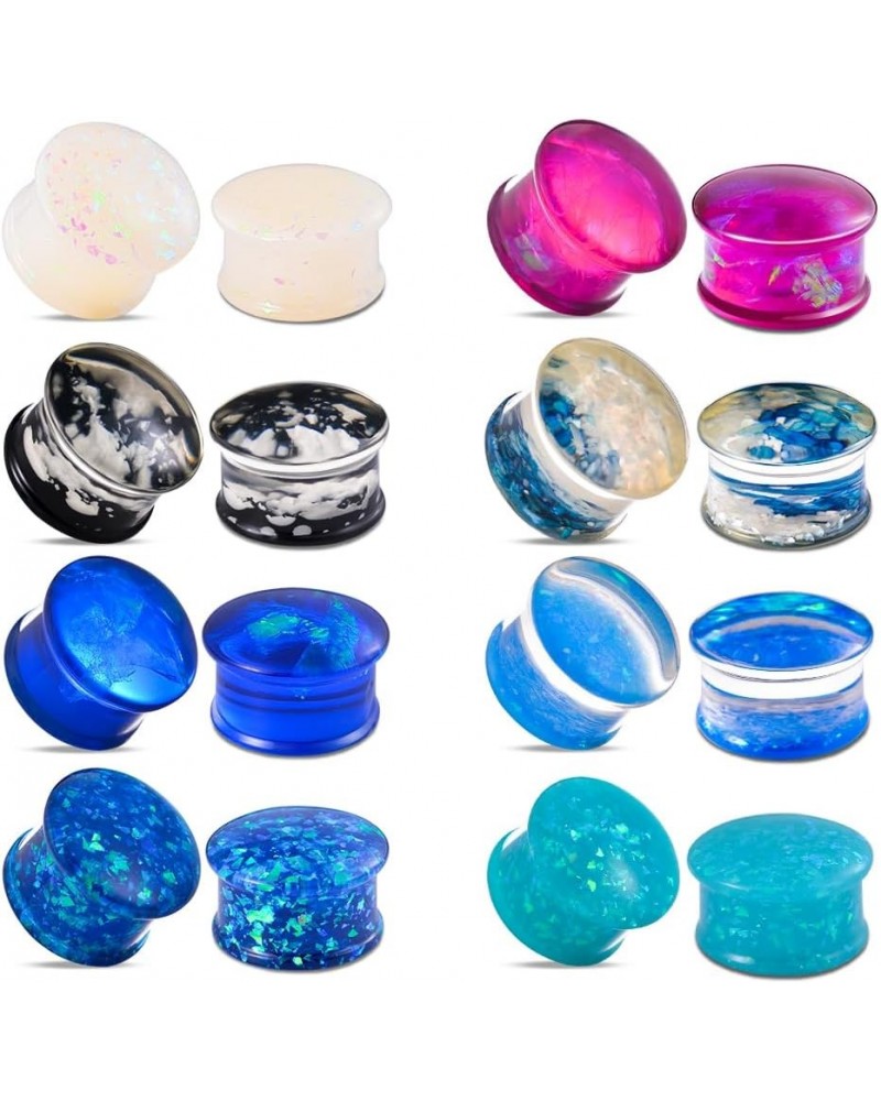 Acrylic Ear Gauges Color Ear Plugs Stretching Kit Tunnels Expander Mix Set Gift 9/16"(14mm) Style 3 $16.06 Body Jewelry