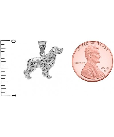 Solid Sterling Silver Cocker Spaniel Charm Pendant Necklace 22.0 Inches $21.92 Necklaces