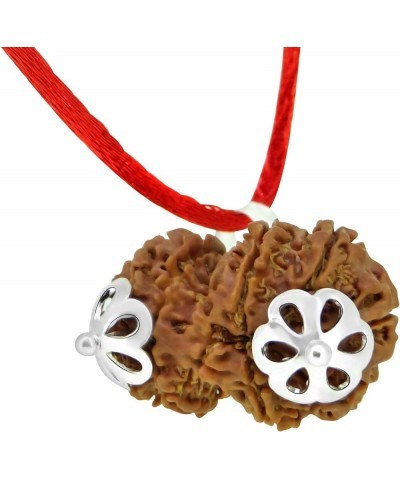 Choose Your Original Lab Certified Rudraksha 1 To 13 Mukhi Ganesha Gauri Shankar Silver Plated Pendant Astrological Shiva Jew...