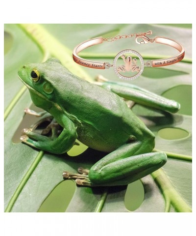 Every Journey Starts With A Single Hop Keychain Frog Lover Gifts Travel Quote Graduation Student Gift Frog Bracelet Rg $10.01...