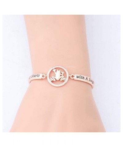 Every Journey Starts With A Single Hop Keychain Frog Lover Gifts Travel Quote Graduation Student Gift Frog Bracelet Rg $10.01...