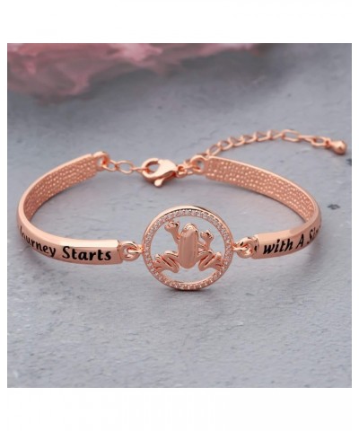 Every Journey Starts With A Single Hop Keychain Frog Lover Gifts Travel Quote Graduation Student Gift Frog Bracelet Rg $10.01...