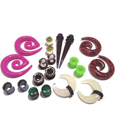 8 Pair Assortment Mix of Ear Plugs Tapers Spirals Tunnels Acrylic Steel Organic Gauges Sizes 8g-5/8 4g 5mm $11.99 Body Jewelry